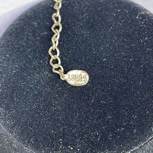 Lucia costume Jewelry Orange Fake Pearl Necklace Chocker - Picture 5 of 6